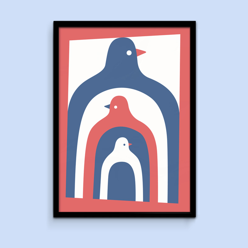 Pinguin poster - Rikke Winkler Nilsson